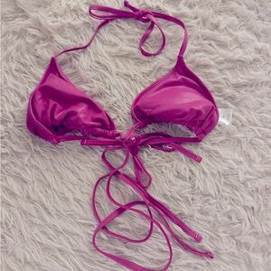 Hot pink medium strappy bikini